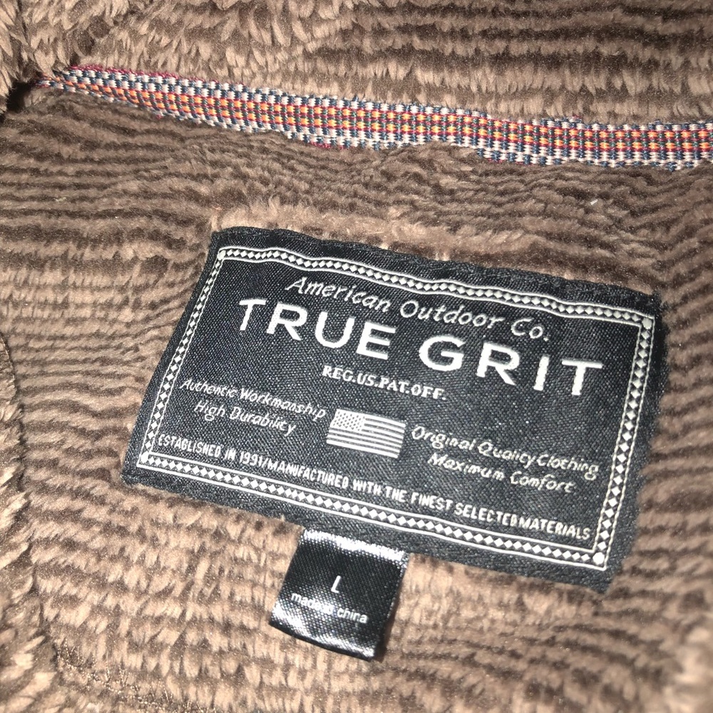 True Grit luxe fleece stripe 1/4 zip pullover